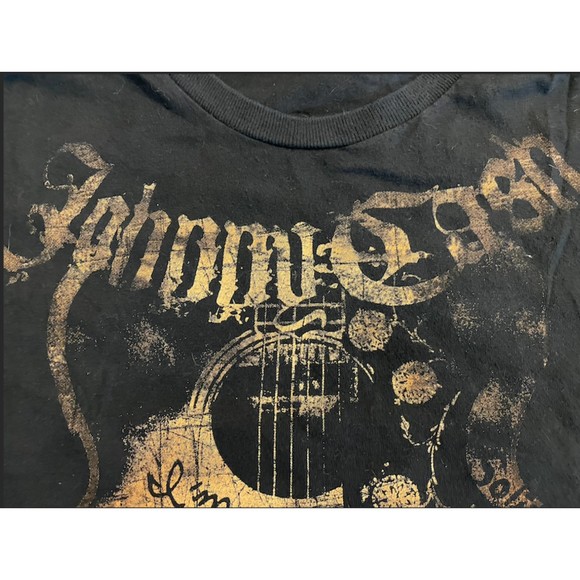 Men's Johnny Cash Guitar Song Titles T Shirt-Sz XL - Picture 2 of 9